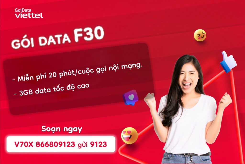 Hướng dẫn đăng ký gói cước F30 Viettel 1 F30