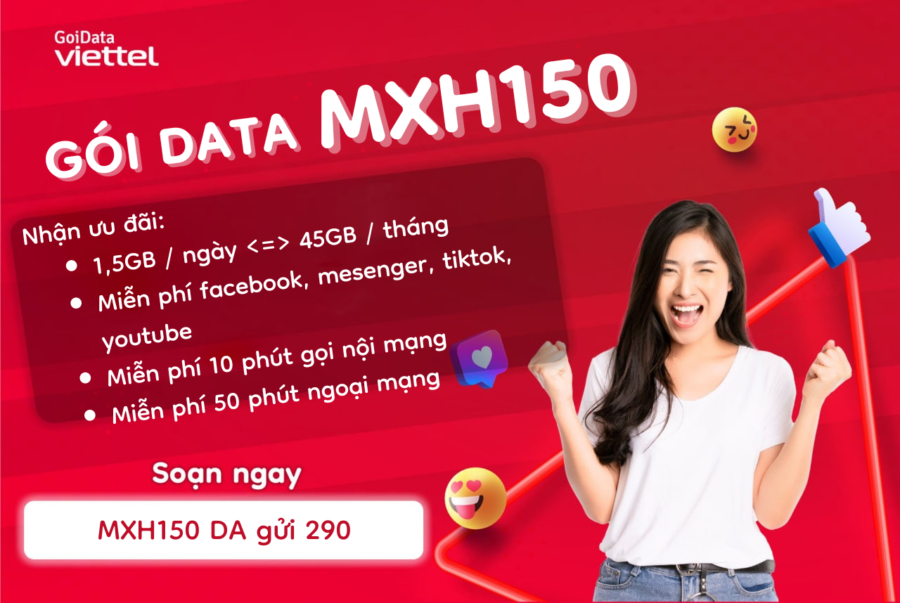 MXH150 Viettel gói cước siêu HOT 1 mxh150-viettel-goi-cuoc-sieu-hot
