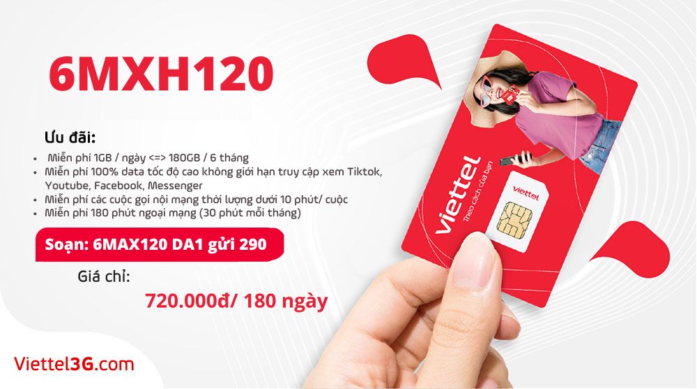 Gói 6MXH120 Viettel – Ưu đãi khủng Tiktok, Facebook, Youtube trong 6 tháng 1 6mxh120-viettel-tiktok-facebook-youtube-6-thang